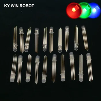 

10pcs 5mm RGB LED Diode 4pins Common Anode/Cathode Tri-Color Emitting Diodes Diffused Red Green Blue DIY Kit