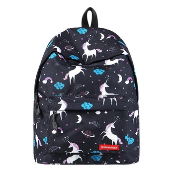 

Girls Schoolbag Cute Unicorn Printing Backpacks Student Lightweight Durable Bagpack Book Bags Travel Rucksack for Teenage Women