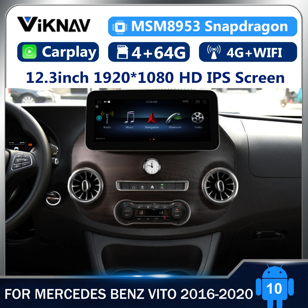 

12.3inch android Car Radio for Mercedes Benz Vito 2016-2020 Head Unit Stereo Receiver DVD Multimedia Player 2Din Tape Recorder
