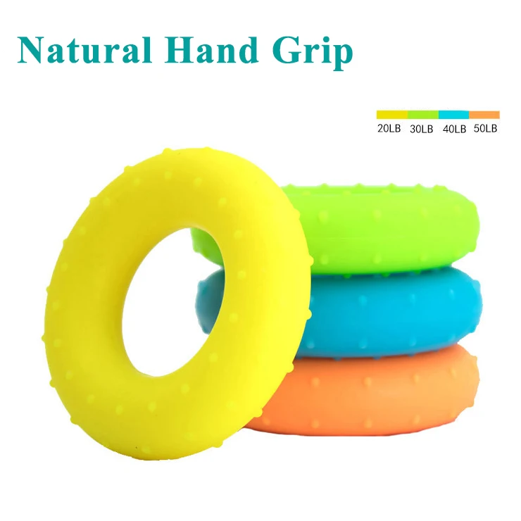 Agarre de mano para ejercitador de dedos, anillo de goma de silicona sólida, ejercitador de mano, pinza de dedos, ejercitador de mano Powerball