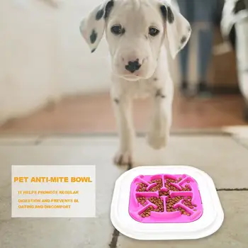 

Pet Dog Feeding Food Bowls Puppy Slow Down Eating Feeder Dish Bowel Prevent Obesity Dogs Supplies