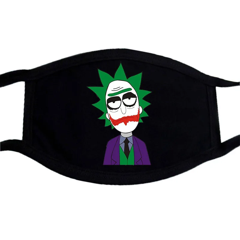 

Rick And Morty Joker Anime Dragon Ball Funny Mask Fashion Mouth Masks Cosplay Cotton Face Mask Anti Dust Filter Muffle Masks