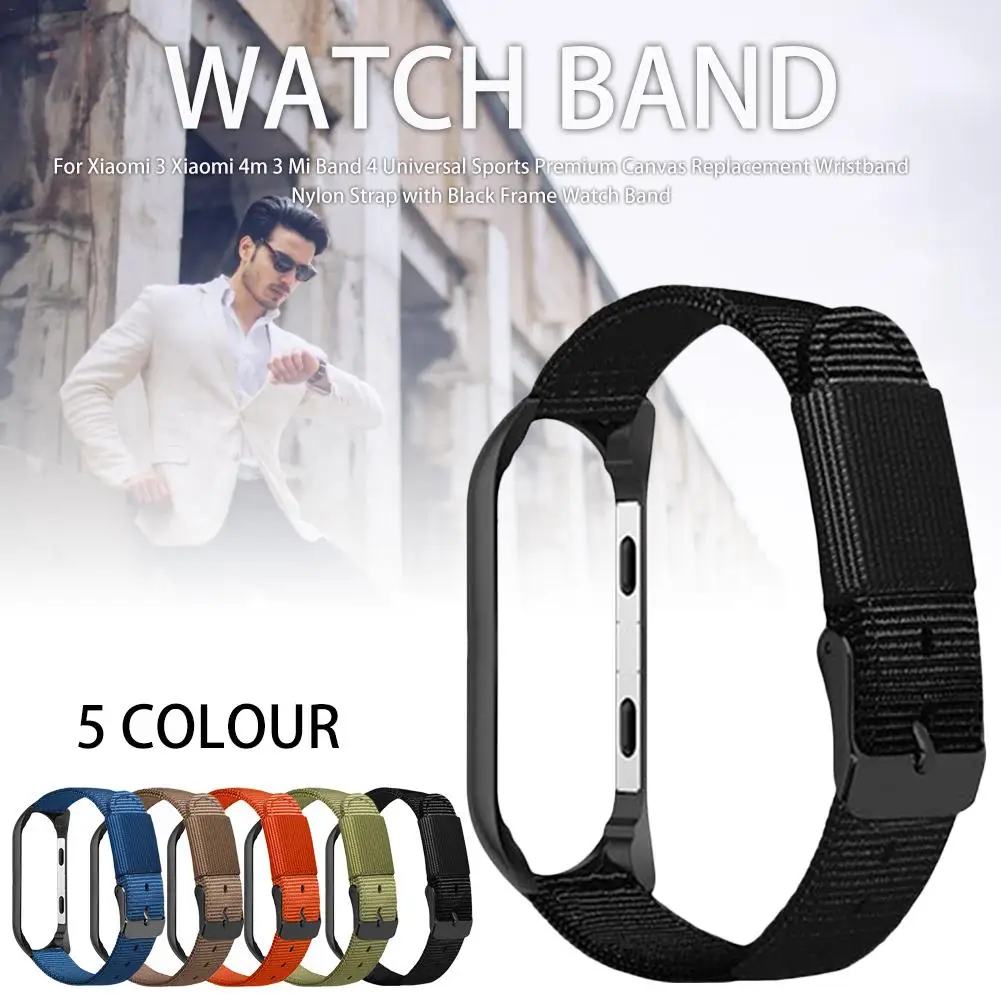 Для Xiaomi 3 4m Mi Band 4 Универсальный спортивный Премиум холщовый сменный ремешок