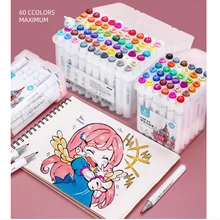 Marqueurs artistiques lavables à Double extrémité pour enfants, 36 stylos de couleur pour dessin étudiant, fournitures d'écriture 