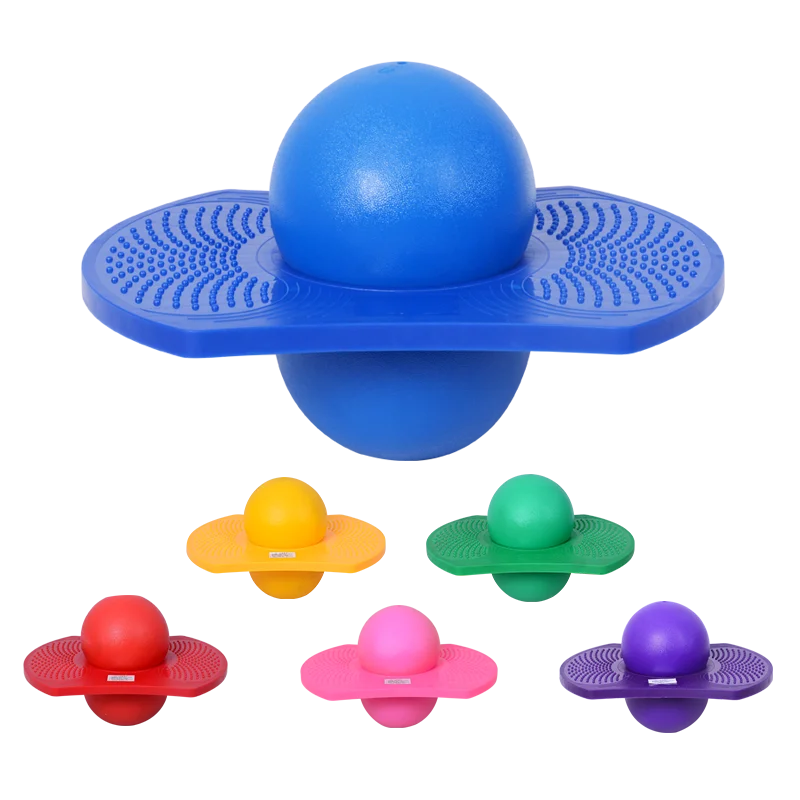 Elasticity Jumping Balance Board Space Hopper Yoga Sports Springboard for Kids Red Fitness Bouncing Ball Pogo Ball