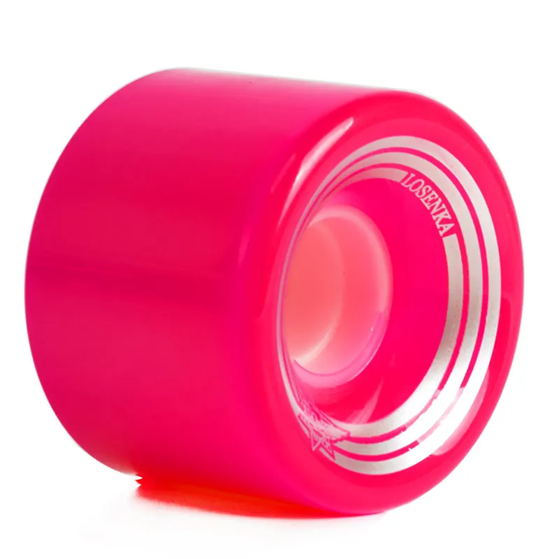 Pink 60mm x 45mm Cruiser Skateboard PU Wheel For Longboard Penny Banana Board - Цвет: Pink