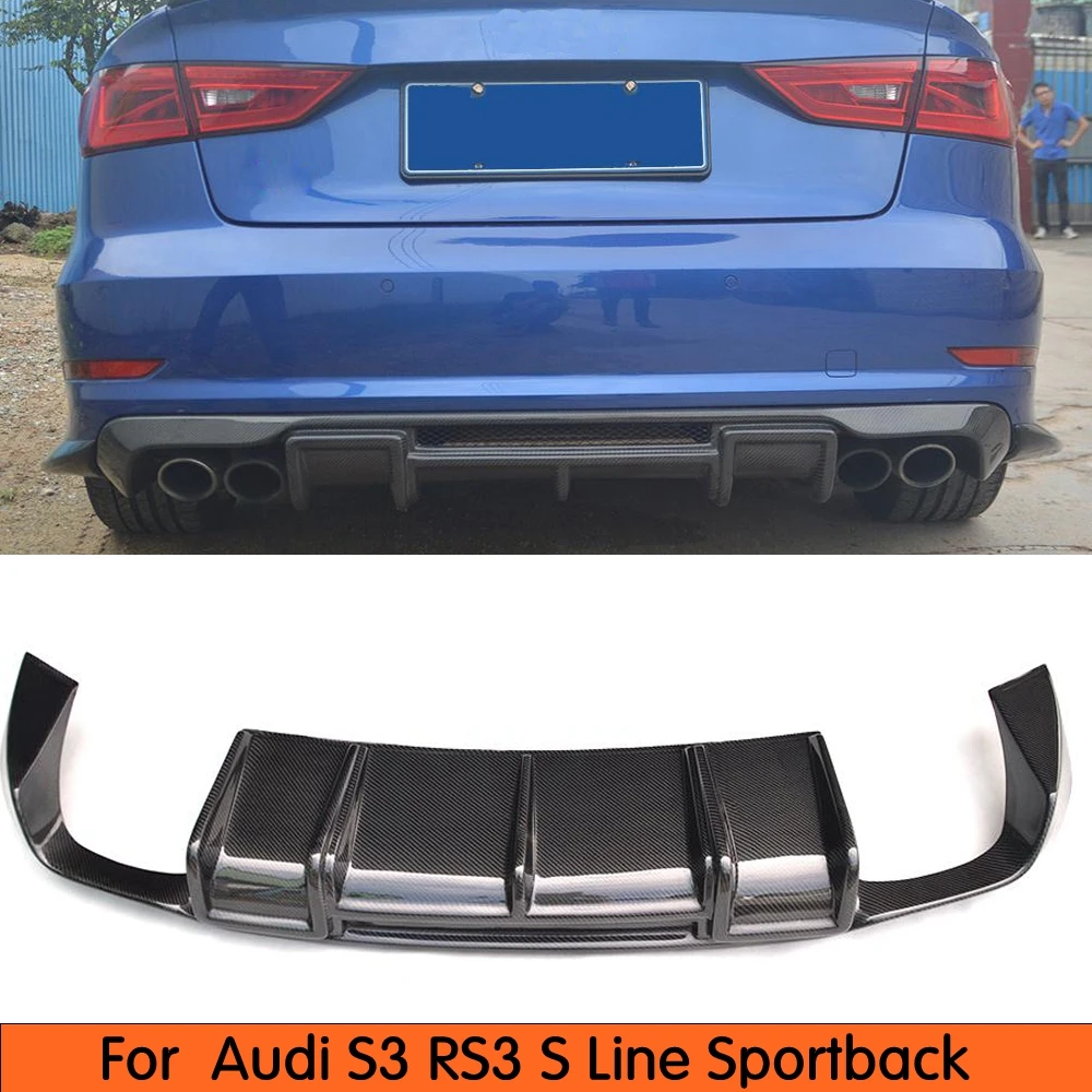 Для Audi A3 S3 RS3 Sportback 2013. задний спойлер из углеродного волокна автомобильный бампер диффузор авто аксессуары