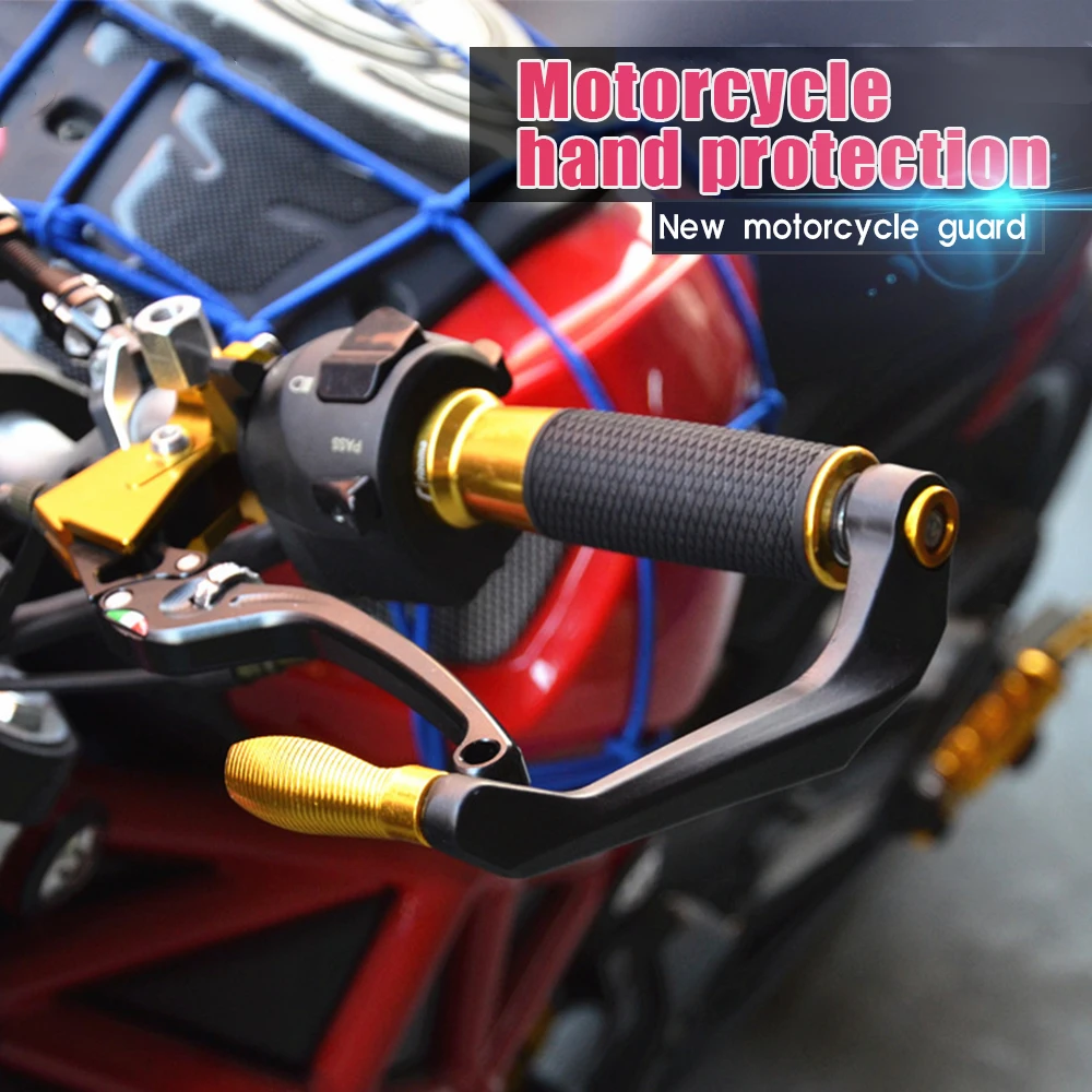 2PC 7/8" Motorcycle Brake Clutch Lever Protector Protection Handguard Hand Guard