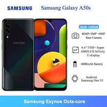 Samsung Galaxy A50s Mobile Phones NFC 6GB 128GB 6.4'' FHD+ Samsung Exynos Octa Core 48MP AI Triple Camera 4000mAh Cellphones