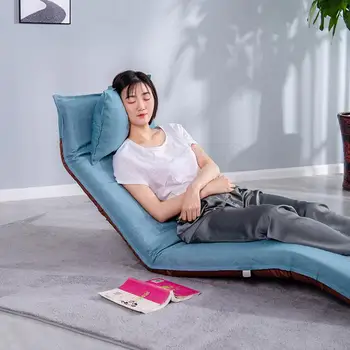 

Creative Lazy Sofa Single Tatami Long Folding Detachable Washable Bay Window Chair Leisure Back Japanese Style Fabric Bed