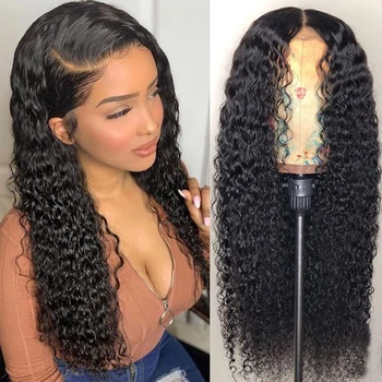 

Mongolian Curly Lace Front Wig Natural Hair Line 180% Density Glueless 13x6 Deep Parting Curly Human Hair Wigs Pre Plucked