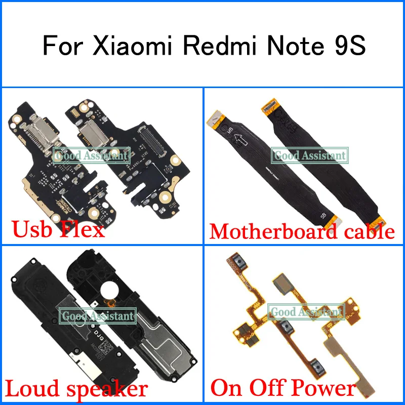 For Xiaomi Redmi Note 9s Global M2003j6a1g Usb Flex Motherboard Cable