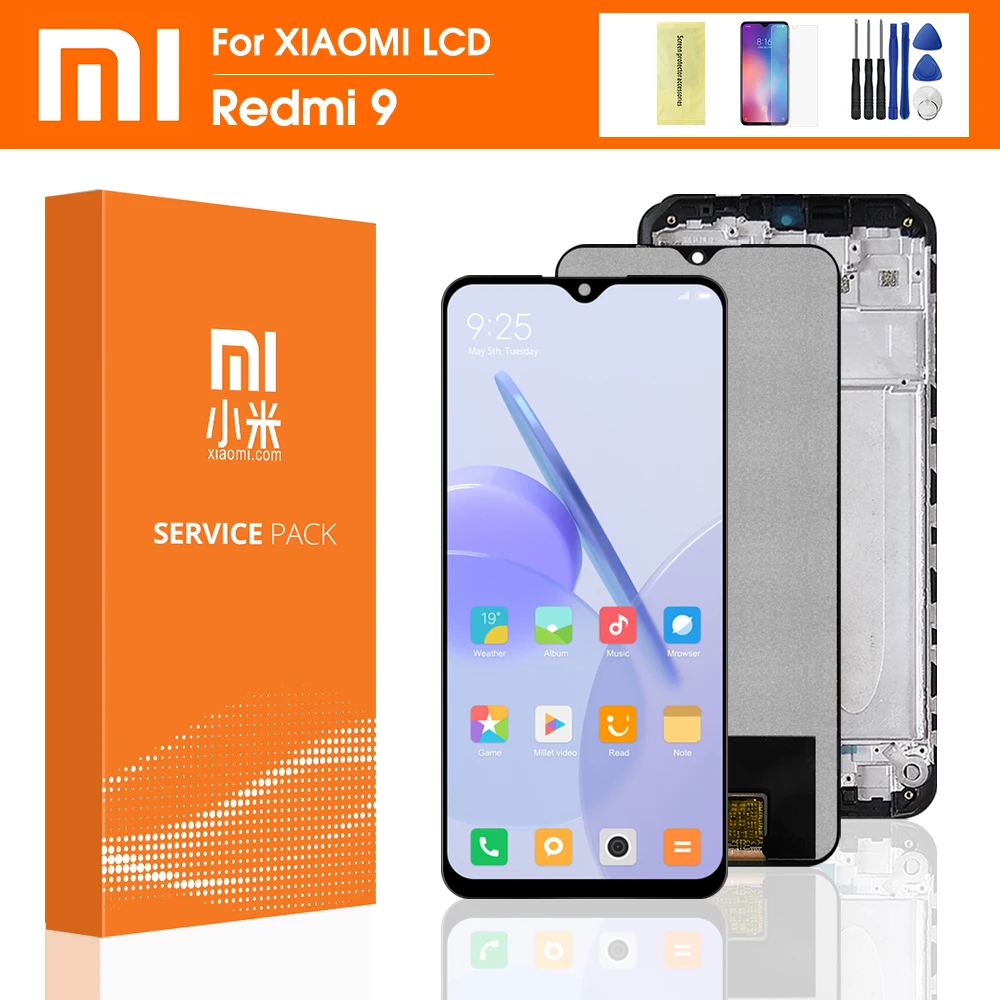 6-53-original-for-xiaomi-redmi-9-m2004j19g-lcd-display-screen-touch