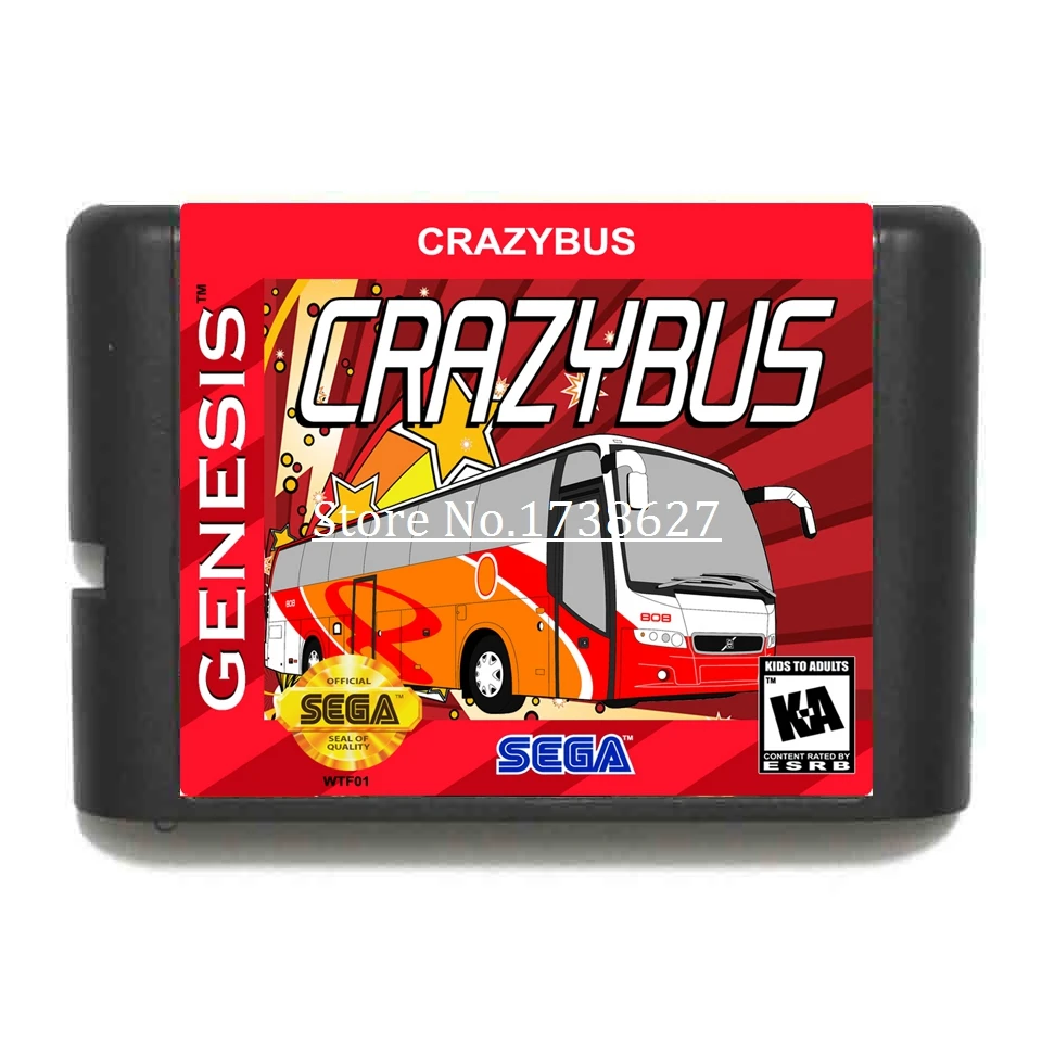 CrazyBus 16Bit игровой Картридж для Sega MegaDrive & Genesis системные консоли | Электроника