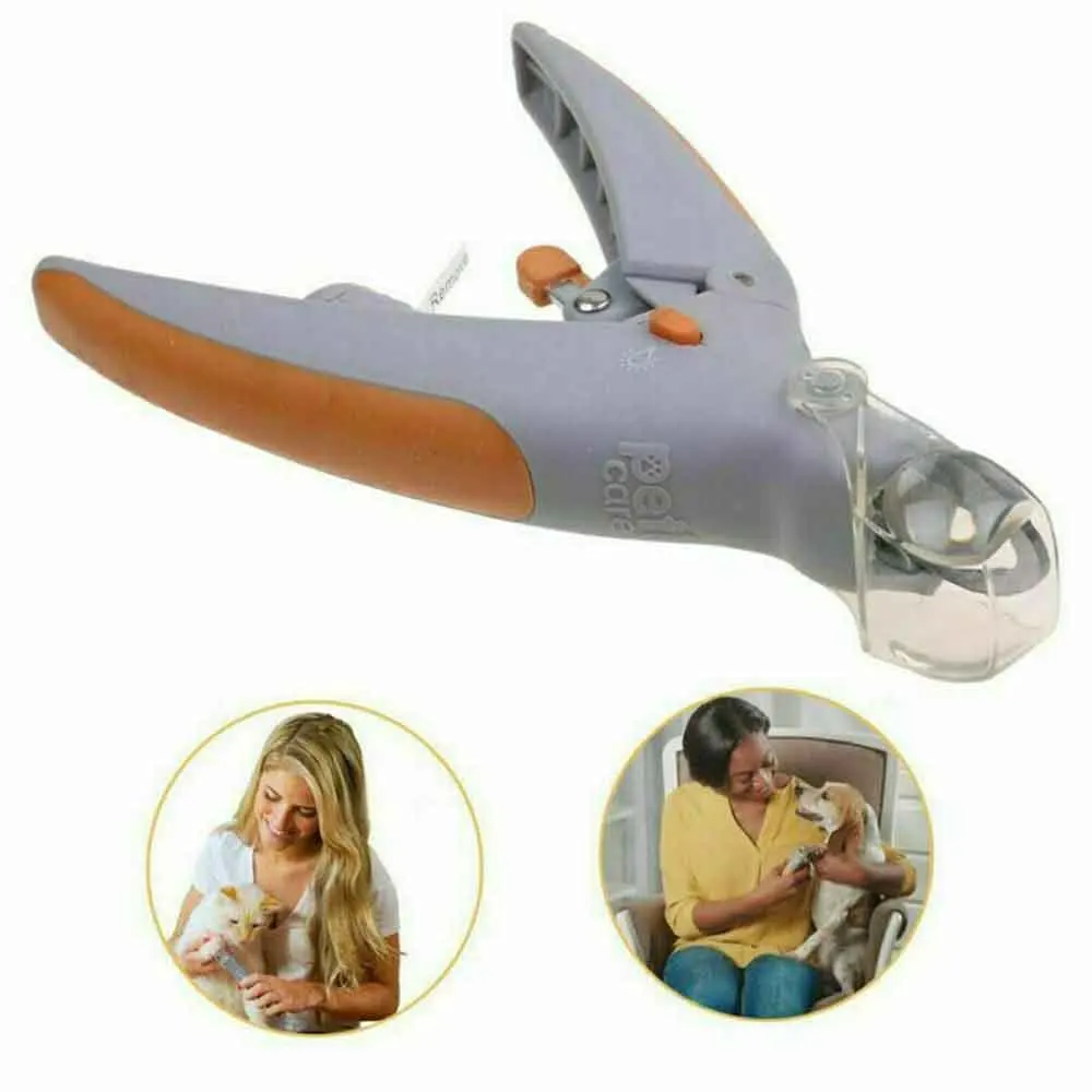 

Professional portable LED lamp pet nail clipper puppy cat nail clipper combing tool