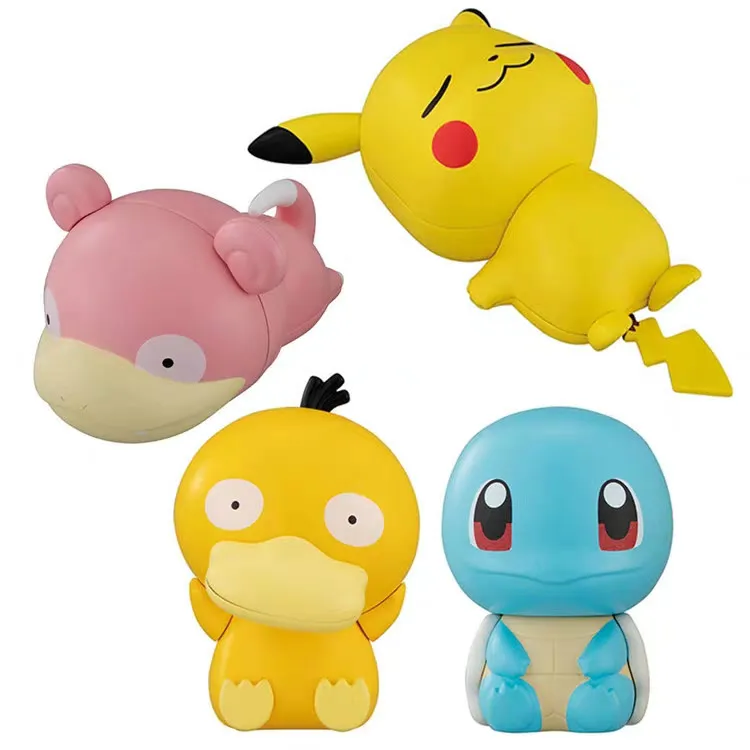 TAKARA TOMY 9 ~ 11 см 4 шт./компл. Pokemon домашние тапочки с изображением головы покемона из Гонконга idiot Psyduck движущиеся и игрушечные фигурки, модель