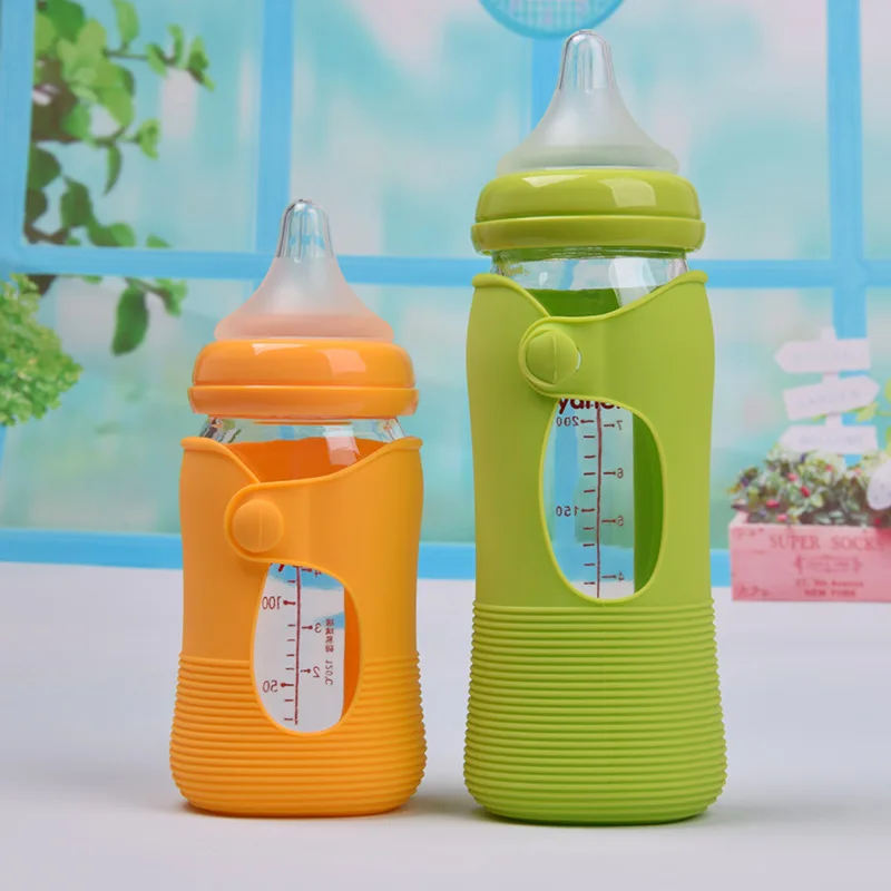 

Wide Aperture Protective Sleeve of Milk Bottle Glass Feeding Bottles Shatter-resistant Protective Case Universal Phone Case Sili