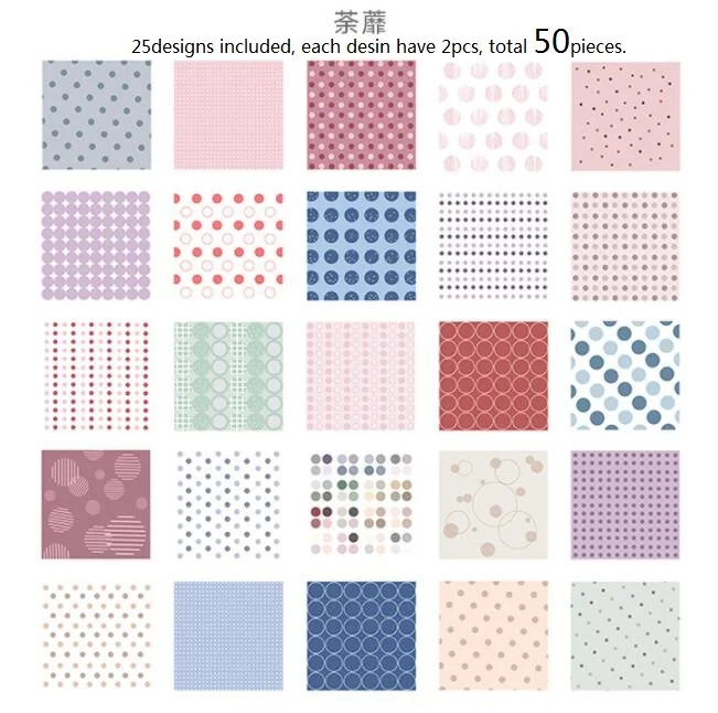Tu 50 шт. 8X8 см основной материал бумаги простые декоративные поделки бумажный планировщик DIY милые красивые бумажные s - Цвет: Tu