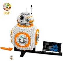 75187 1106 шт. Звездные войны Межзвездный детектор BB-8 модель s кирпичные игрушки для детей 10906 строительный блок подарок