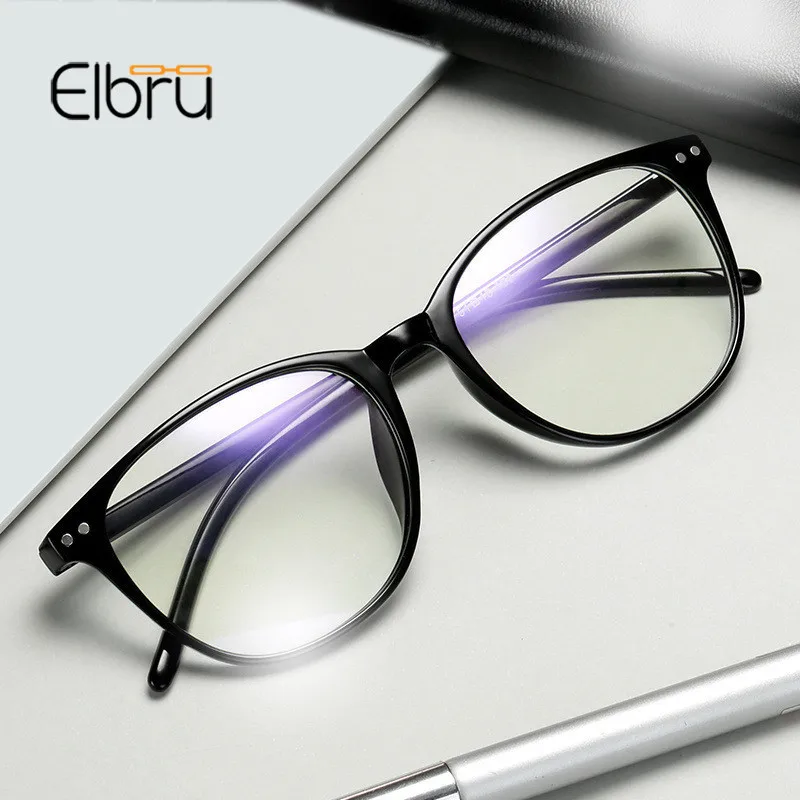 

Elbru -1 -1.5 -2 -2.5 -3 -3.5 -4 -4.5 -5.0 -5.5 -6.0 Classic Rivets Myopia Glasses With Degree Women Men Black Glasses Frame