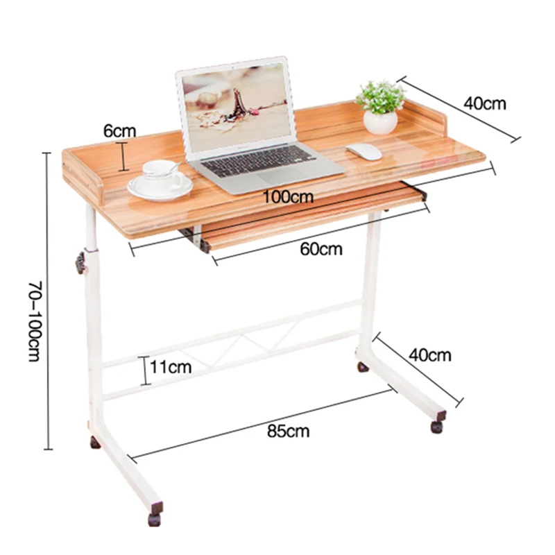  80*40cm Large size Desktop computer Table Adjustable Portable Laptop Desk Rotate Laptop Bed Table C