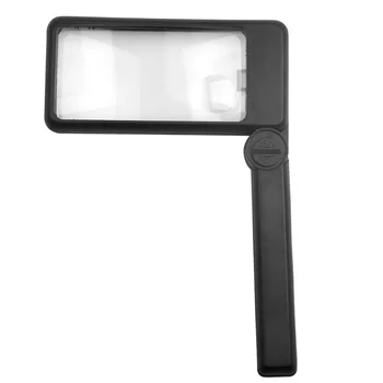 

TOP Magnifying Glass with Light Magnifier for Reading with Bright LED Lights, Folding Handle, Easy to Store & Carry Rectangular