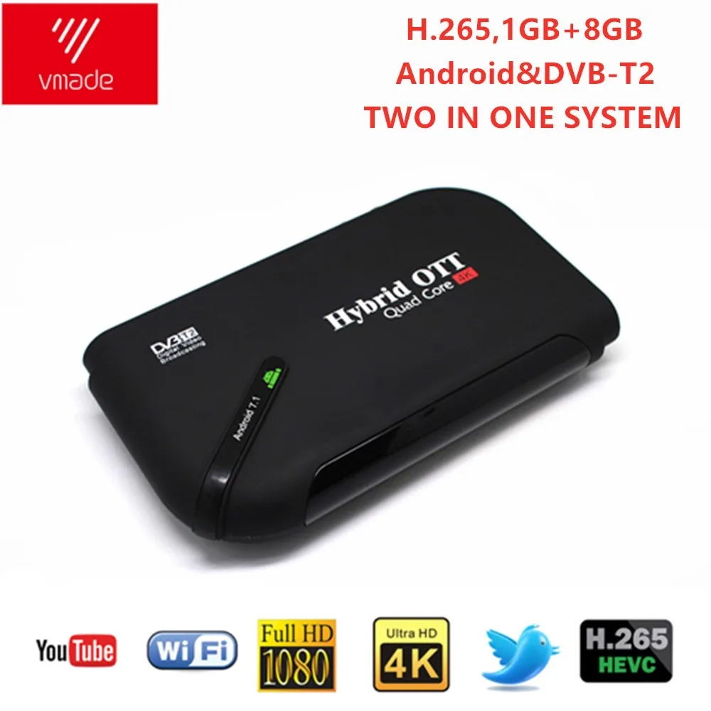 ТВ приставка Vmade DVB T2 и Android Two IN One 7 1 Amlogic S905D ГБ 8 H.264 смарт Поддержка WIFI