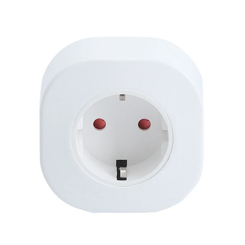Электрическая розетка Tuya EU Wifi, умная розетка, 220 В, 16А, 10 А, монитор, приложение, дистанционное управление, умный дом, работает с Alexa Google Home - Цвет: Белый