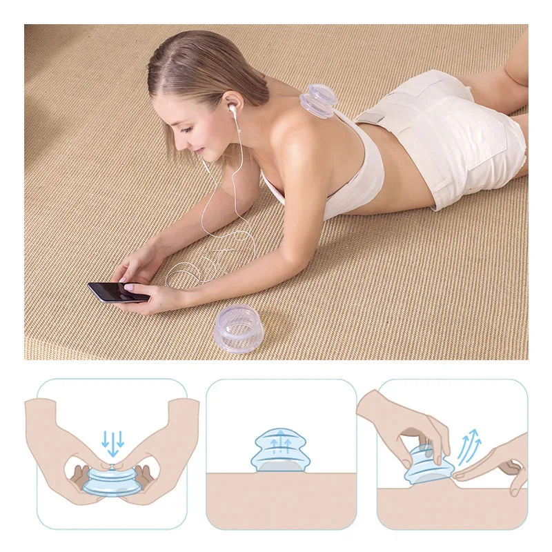 Silicone Vacuum Cupping Set Massager for Back Cups GuaSha Cup Body Suction Ventosas Anti-Cellulite Skin Lift Cupping Jars Slim 5