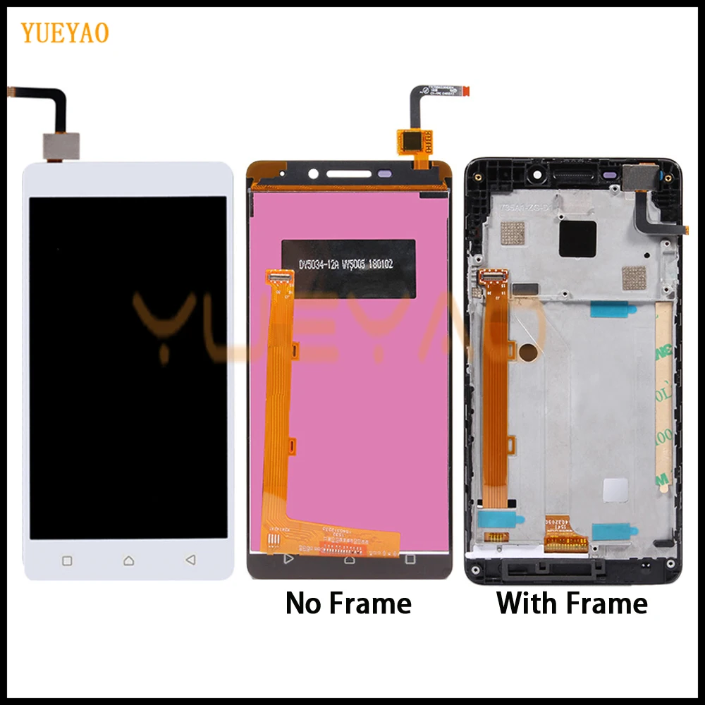 Цена YUEYAO font b lcd b font для lenovo Vibe P1M font b lcd b font дисплей кодирующий преобразователь сенсорного экрана в сборе P1ma40 P1mc50 font b lcd b font для 5,0