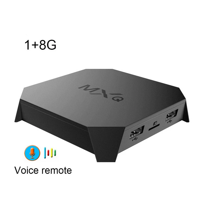 MXQ 4K android tv box 2G 16G Smart BOX Android 7,1 4K HD 3D 2,4G WiFi S905W четырехъядерный Медиаплеер smart tv android tv box - Цвет: 1GB 8GB voice remote