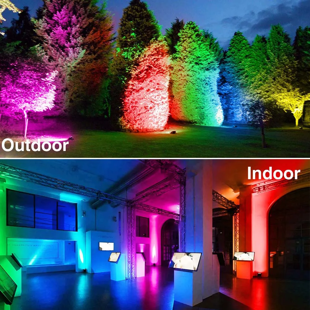 led flood light RGB Flood Light 10W Outdoor Lighting IP65 Spotlight LED Projector Wall Lamp AC85-265V Garden Landscape Lighting Party Flood Lamp brightest outdoor flood lights