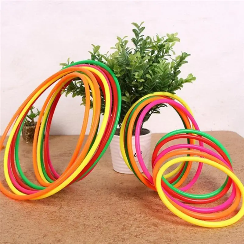 12pcs Plastic Toss Rings Kids Kids Kids Outdoor Toys Toss Game for Carnival Garden Backyard Outdoor Games (Random Color) 5