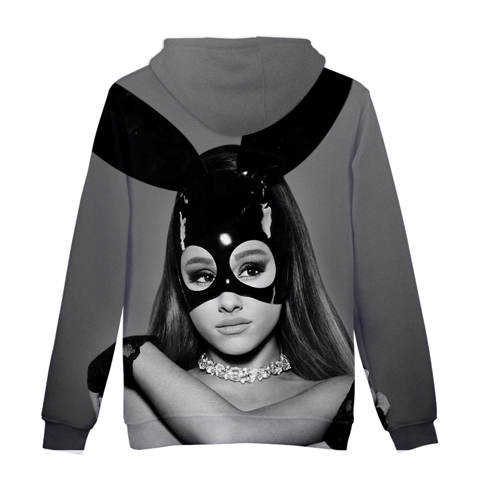 Ariana Grande, 3D худи, Женская толстовка, модная, для девочек, хип-хоп, Харадзюку, худи, хит, Ariana Grande, популярная, новая, черная, 3D Толстовка