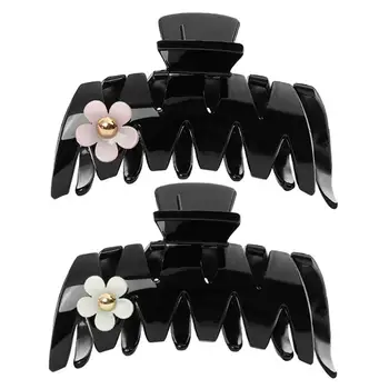 

2pcs Daisy Hair Claws Elegant Hairpins Bathing Hair Clips Ponytail Holder Gripper Styling Tools Appliances Clips