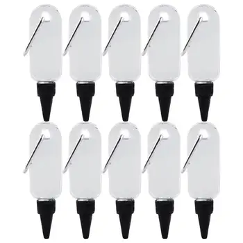 

10pcs 30/50ML Empty Hand Sanitizer Bottles With Pointed Mouth Cap Refillable Gel Bottles Lotion Bottles With Hook