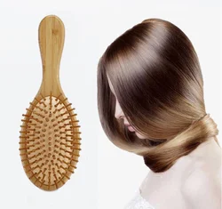 1pc bambu escova de cabelo airbag massagem couro cabeludo pente natureza escovas de madeira anti estática ferramentas estilo cabelo