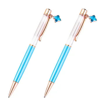

2 Pcs Durable Portable Creative Lightweight Metal Ball Pen Writing Pen Ballpoint Pen for Women Students Children