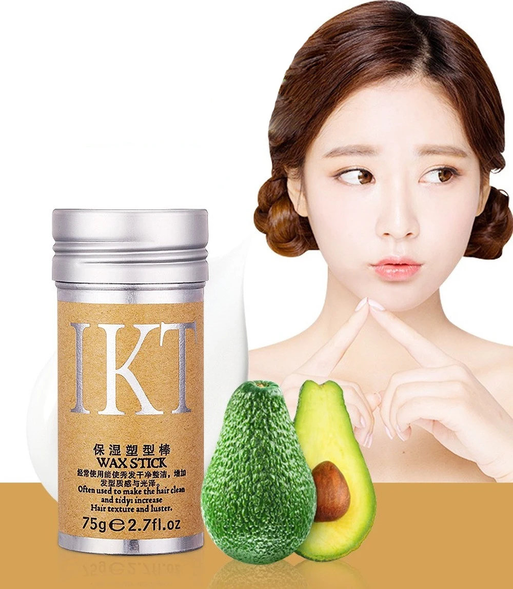 Hot Selling 75g Broken Hair Finishing Wax Stick Shaping Cream Fixing Bangs Not Greasy Pomade Stick Rapid Short Hair style Tools (1)