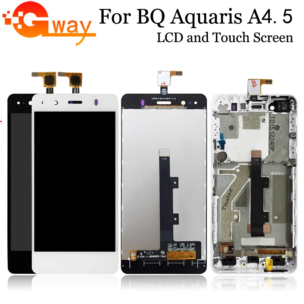 Протестировано для BQ Aquaris A4.5 ЖК-дисплей + сенсорный экран в сборе белый/черный