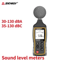 Sndway 30-130 дБ Цифровой измеритель уровня звука децибел устройство для измерения уровня шума ручной промышленный/офисный измеритель уровня шума