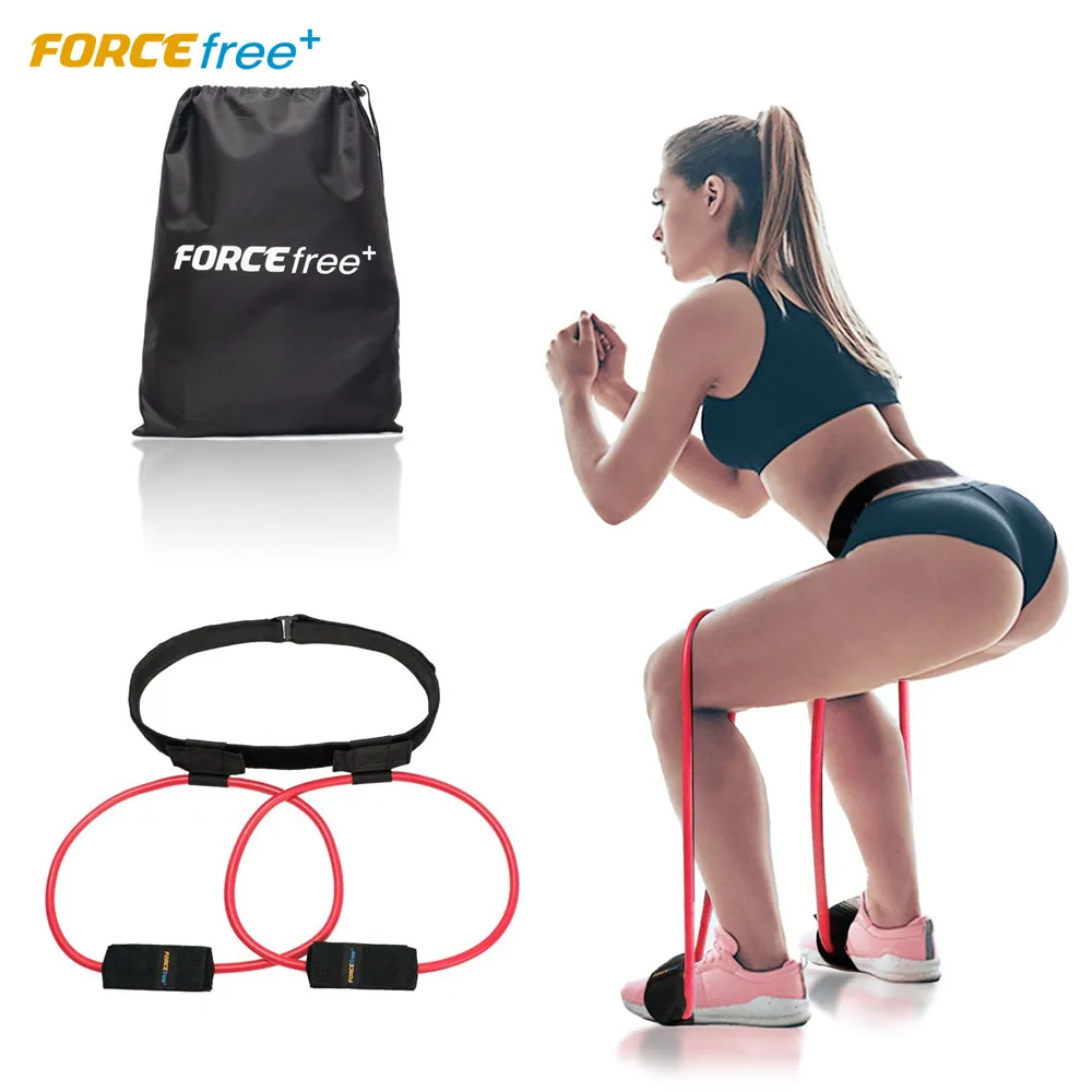 Forcefree+ Booty Эспандеры для ягодиц, система педалей, тренажер для фитнеса, резиновый пояс-подтяжка, для женщин, в форме мышц нижней части тела