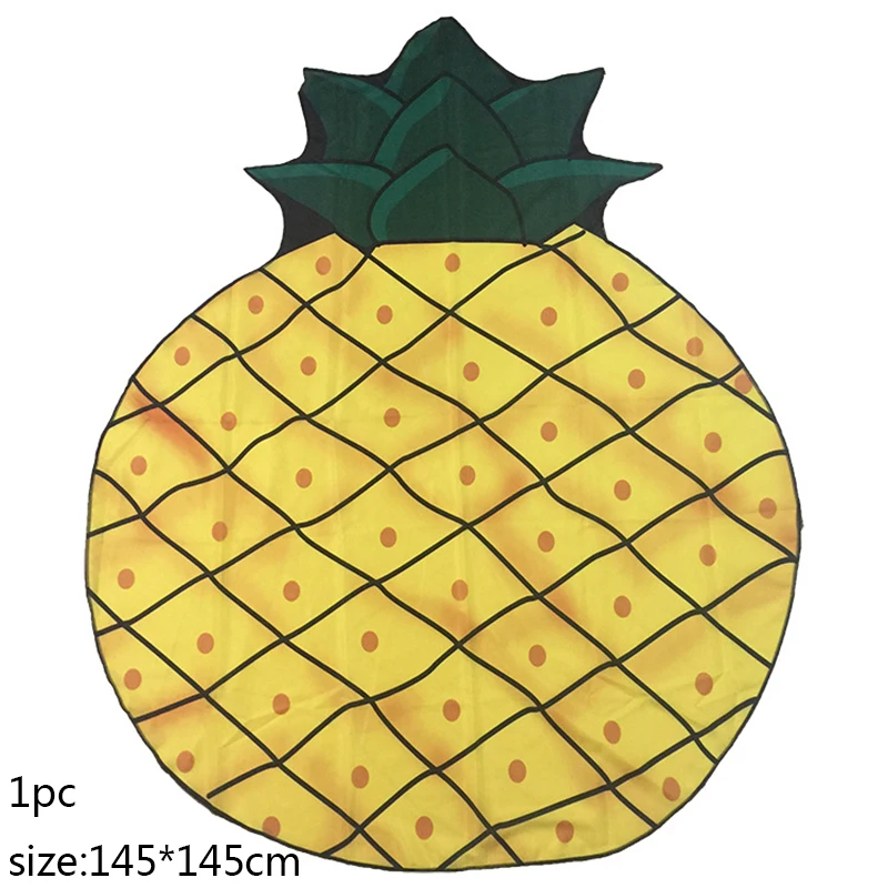 1 шт. 150x150 см пончик для пиццы ананас большой круглый пляж круглое полотенце кисточки арбуз гамбургер коврик для ванной хлопок украшение дома