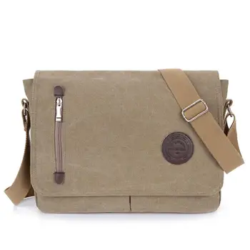 

4 Color Retro Canvas Satchel Knapsack Portable Computer Bag Satchel High-Capacity Tourism Durable Bags