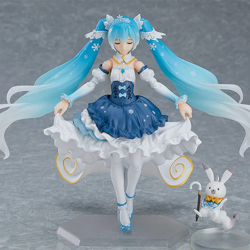 

Virtual Singer Miku Hatsune Miku Super Cute Cartoon 10 Anniversary Figma054 Snow Hatsune Garage Kit Model