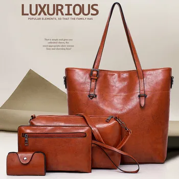 

women bag Fashion Composite Bag Shoulder Crossbody Handbag Phone Bag For Women Girls 4Pcs bags for women 2019 сумка женская