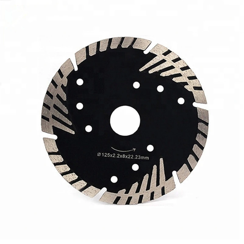 

DB60 Protective Teeth Diamond Saw Blades 5 Inch D125mm Turbo Segmented Cutting Disc for Porcelain Ceramic Tiles 10PCS