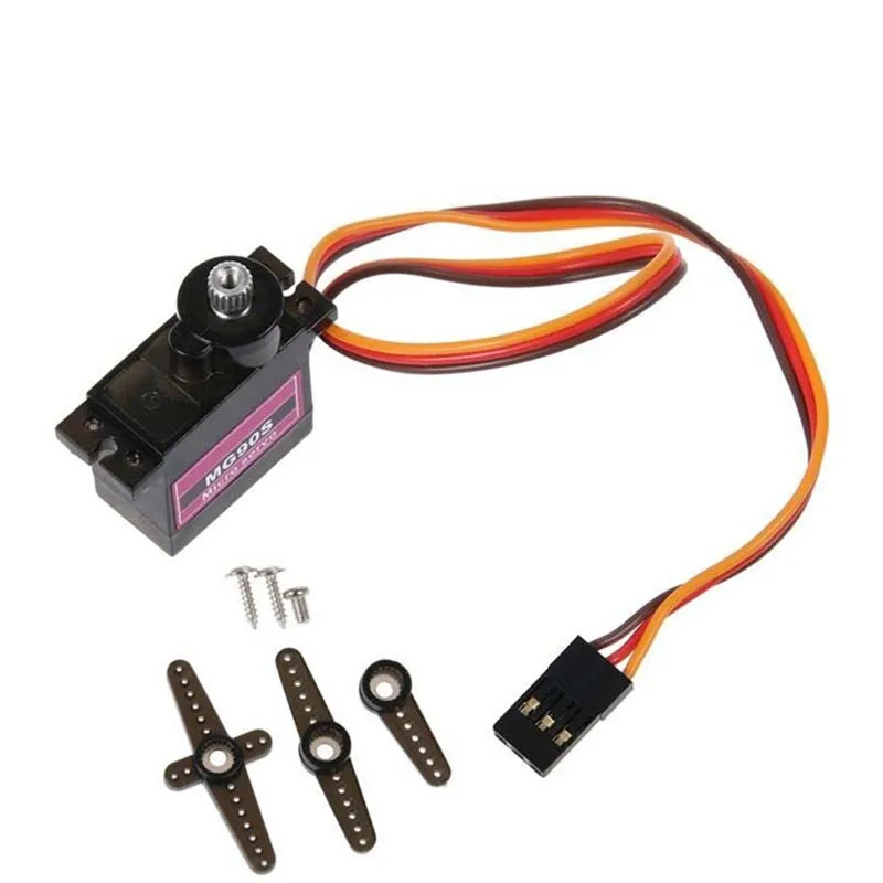MG90S Micro Metal Gear 9g Servo for RC Plane Helicopter Boat Car 4.8V- 6V Toy airplane accessories #3D09 (6)