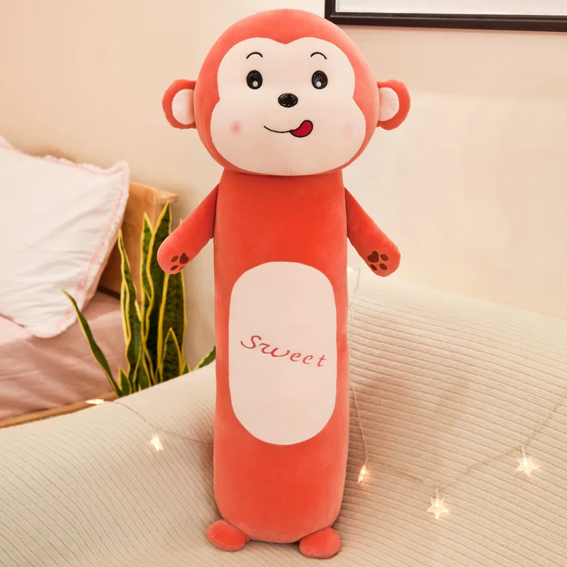 New Year Christmas Decor Pillow Creative New Type of Forest Animal Pillow Cylindrical Down Cotton Home Decoration - Цвет: monkey