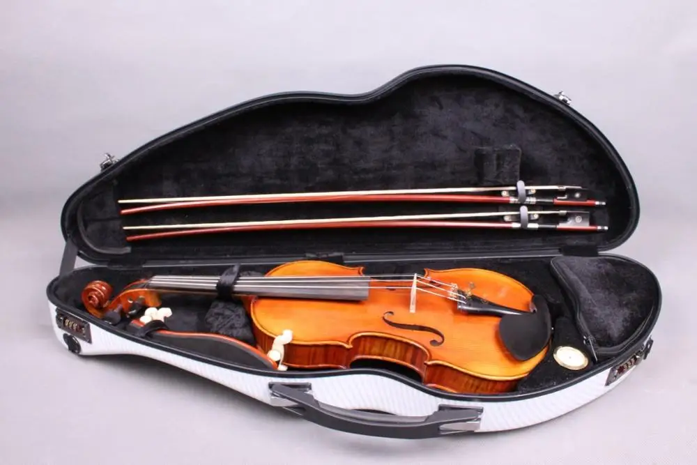 Yinfente белый прямоугольный Жесткий Чехол для скрипки 4/4 углеродное волокно композитный 1,8 кг светильник кодовый замок Высокое качество